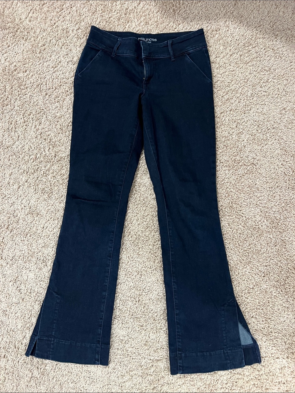 Maurices Dark Blue Flare & Wide Leg Jeans